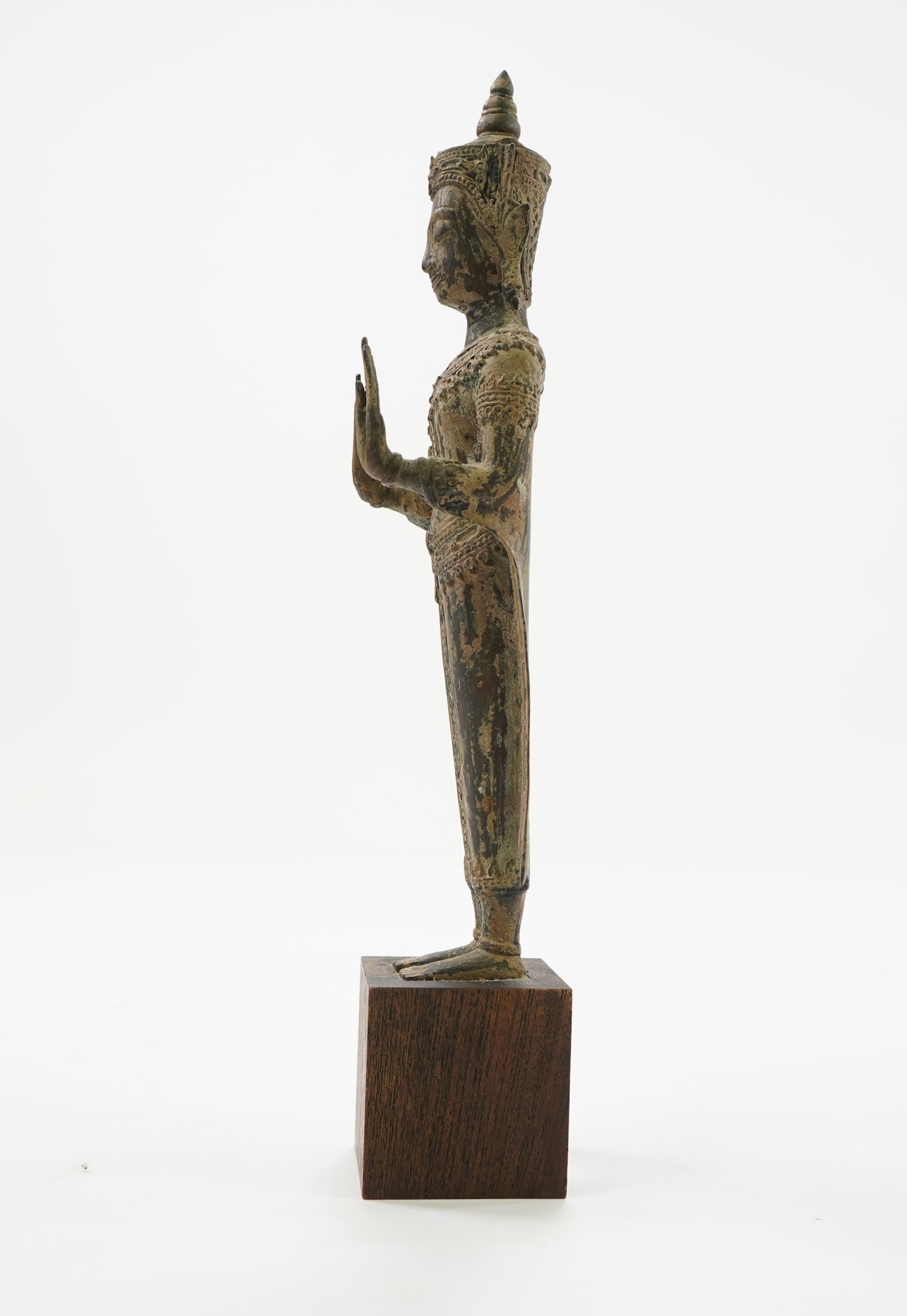 A Thai bronze figure of standing Buddha, 19th century